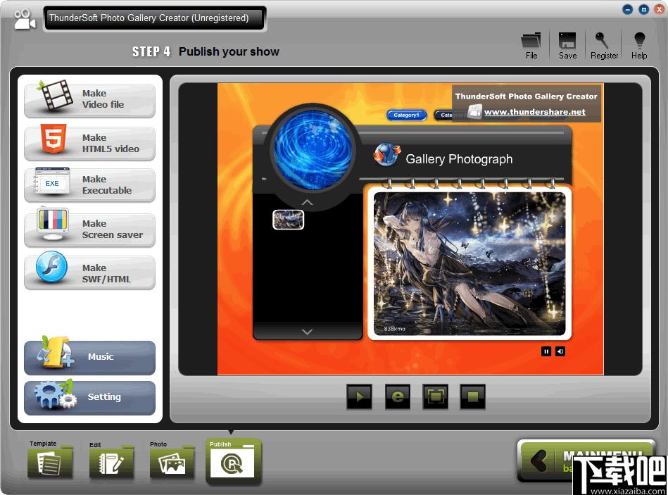 ThunderSoft Photo Gallery Creator下载,视频制作,flsh制作