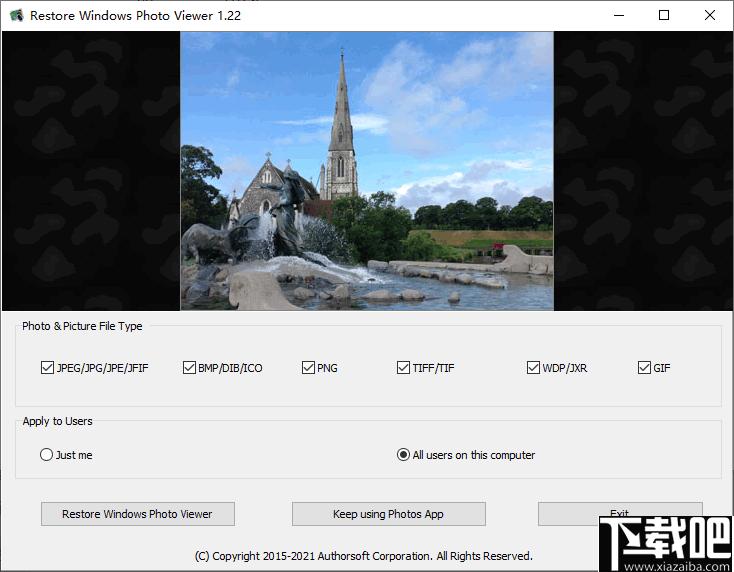 Restore Windows Photo Viewer下载,看图工具
