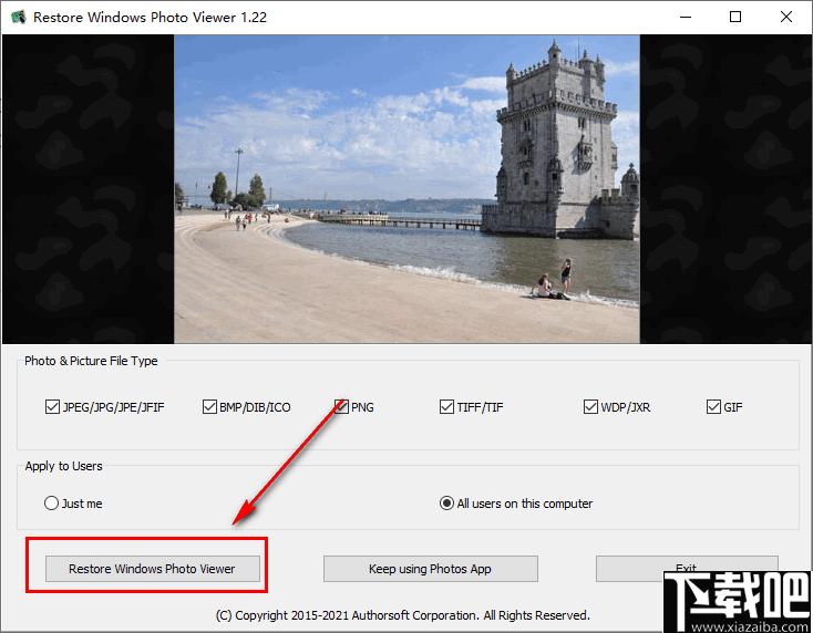Restore Windows Photo Viewer下载,看图工具
