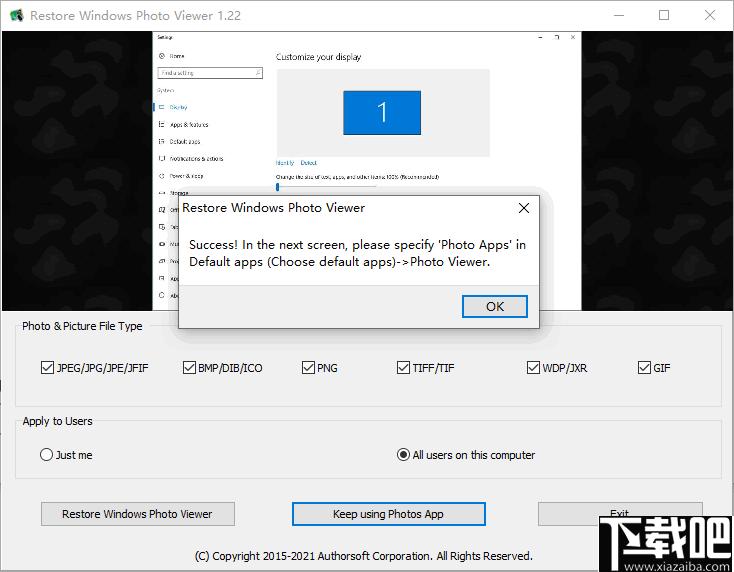 Restore Windows Photo Viewer下载,看图工具